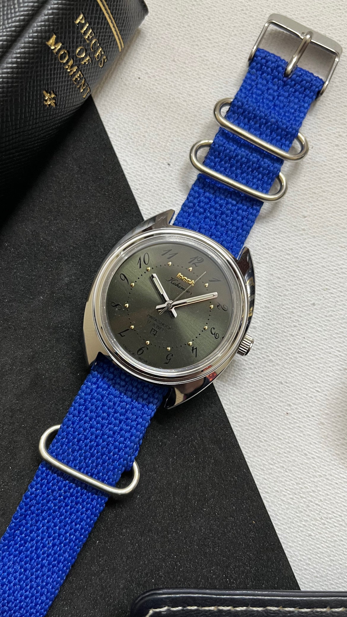 HMT Kohinoor - OLIVE GREEN 'Drunken Numbers' - Image 10