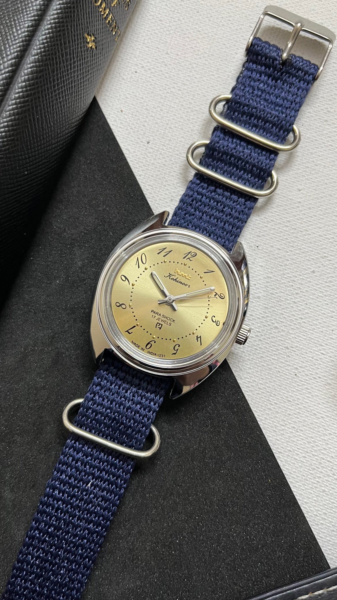 HMT Kohinoor - GOLD 'Drunken Numbers' - Image 8