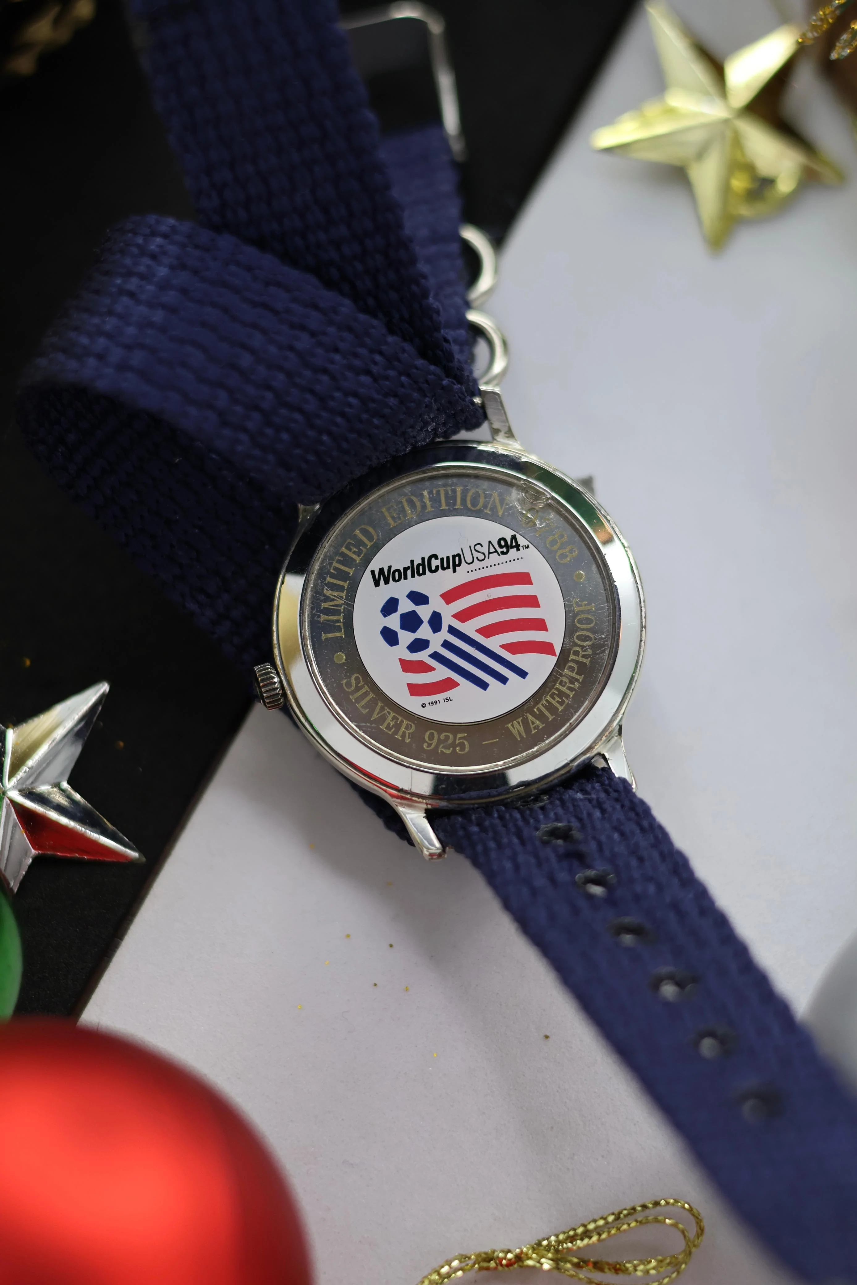 (Extremely Rare) LIMITED EDITION (0788) FIFA WORLD CUP ‘94 USA 925 Silver Watch (Pre Owned) - A82 - Image 3