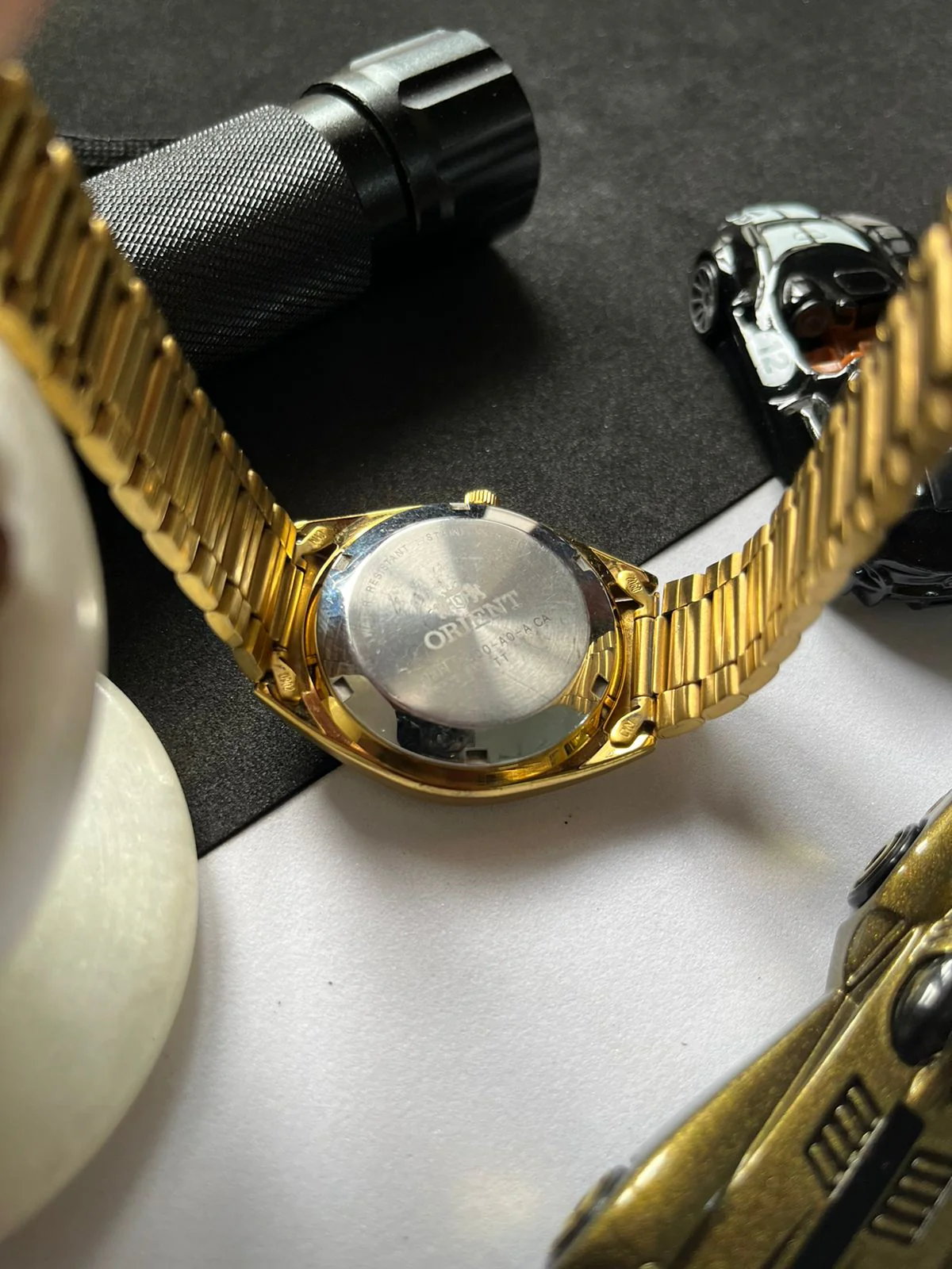 (Super Rare) Orient Tri-star Crystal Navy Blue Laquered Dial (Pre Owned) - Image 4