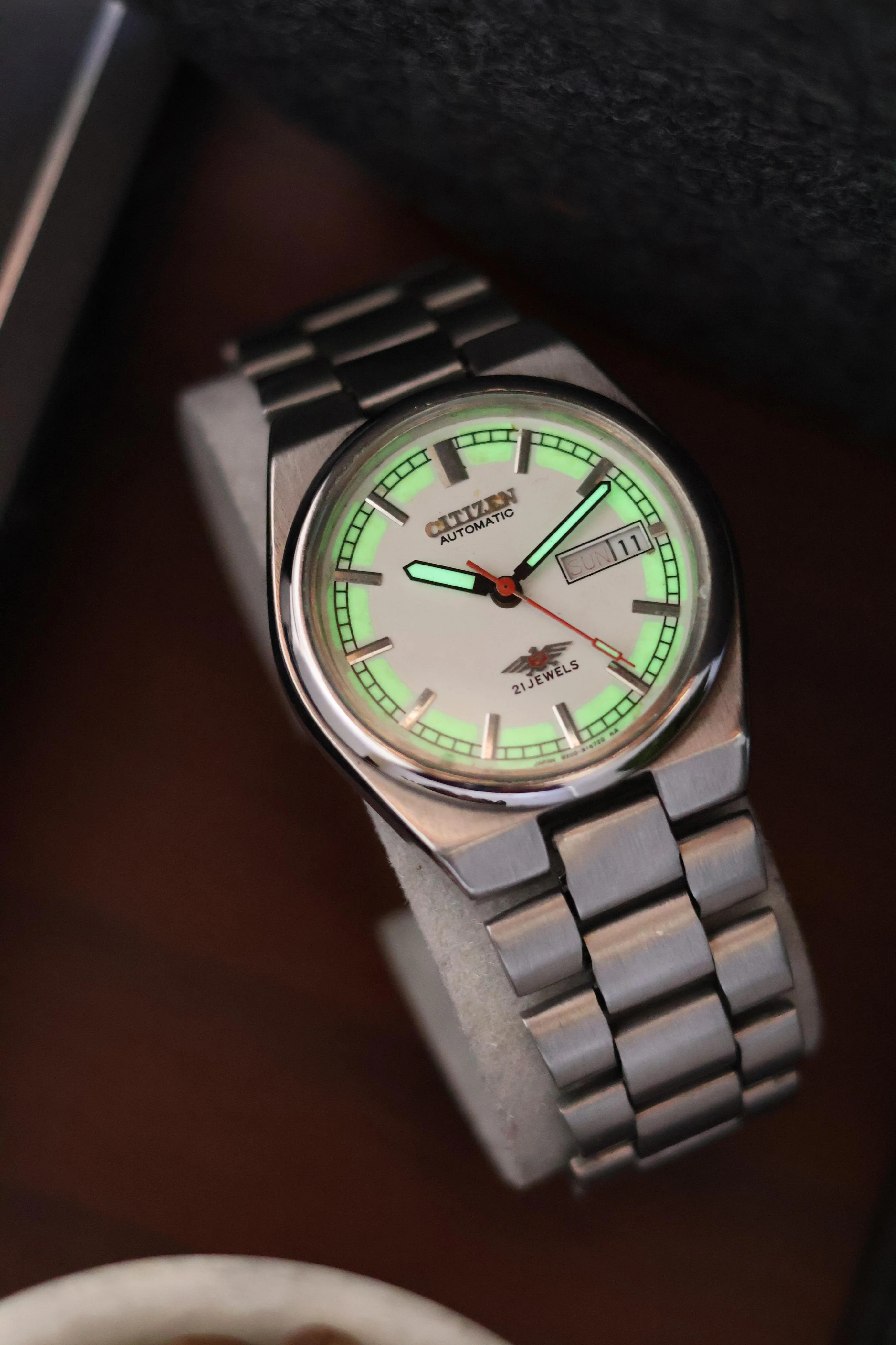 (Super Rare) Citizen Eagle 7 White Dial with Lume Border - Automatic Vintage Watch (Pre Owned) - A77 - Image 3