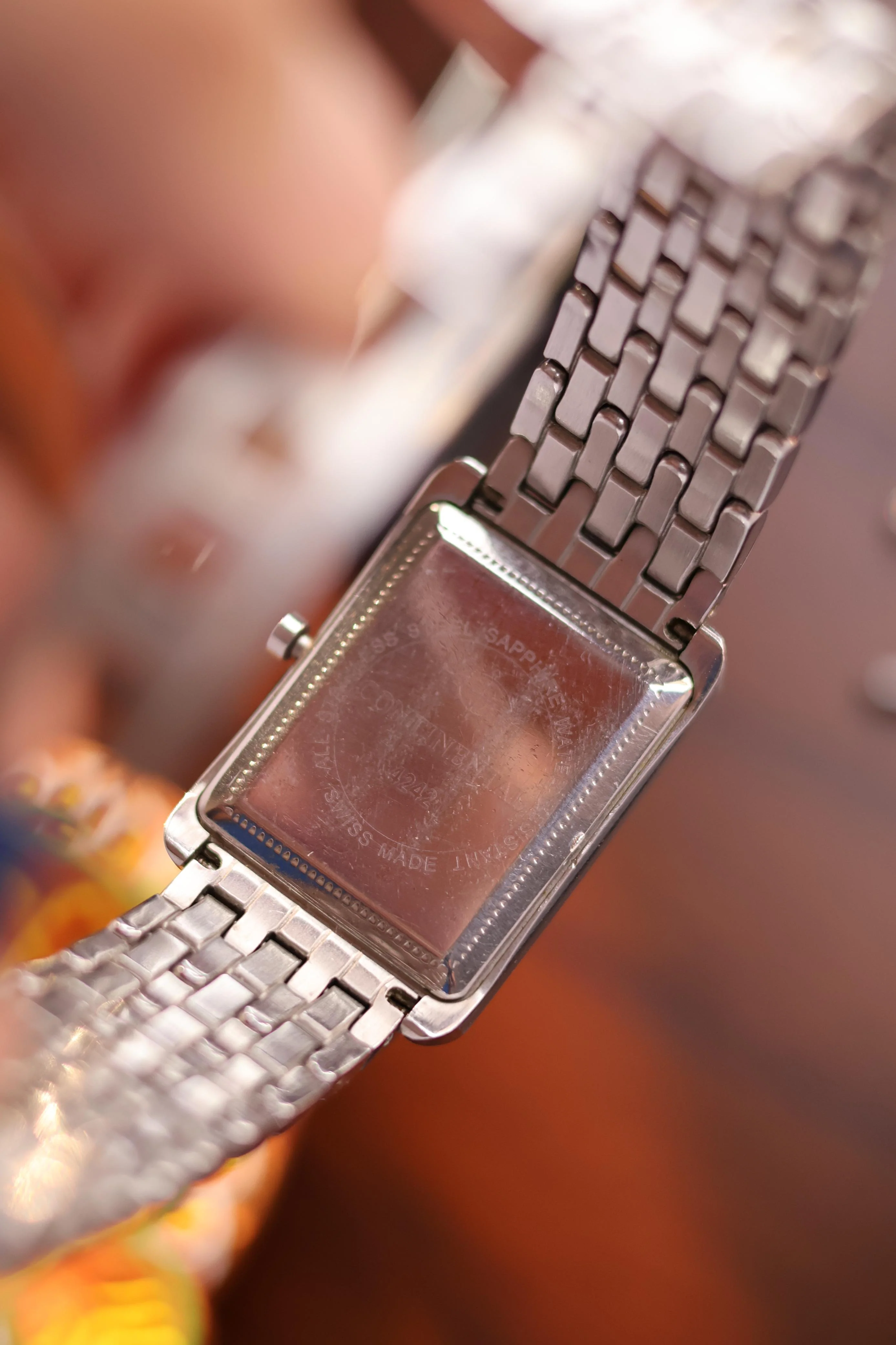 (Super Rare) Continental Swiss Made Tank Watch with Sapphire Glass (Pre Owned) - A80 - Image 5